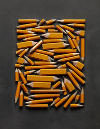 Cluster of pencils arranged in tablet