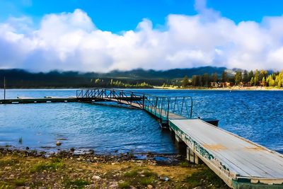 Scenic view of river against sky