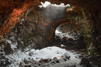 Rock formations in cave