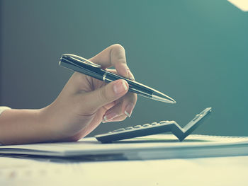 Woman holding umbrella