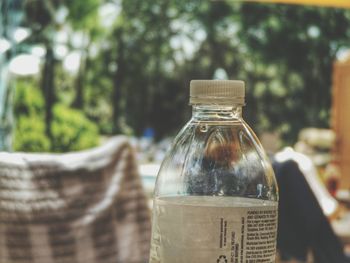 Close-up of water bottle