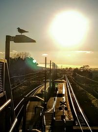 View of road at sunset