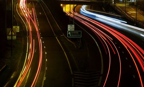 Blurred motion of car moving on road