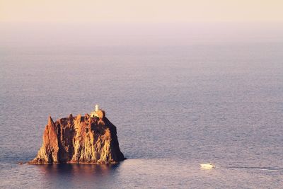 Rocks in sea