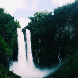 Scenic view of waterfall