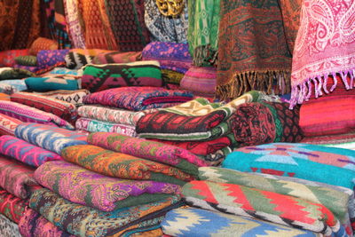 Fabrics for sale at street market