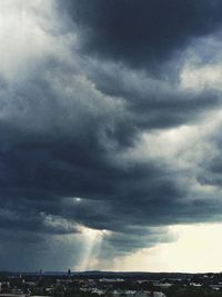 Dramatic sky over landscape