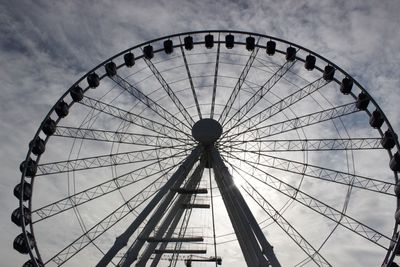 Low angle view of ferris wheel against sky