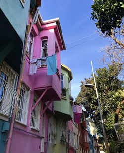 Low angle view of buildings against sky