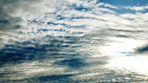 Low angle view of cloudy sky