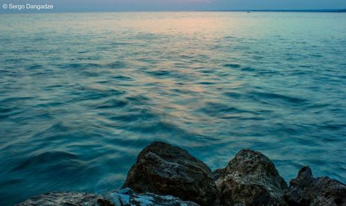 Close-up of sea against sky