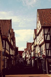 Low angle view of buildings in city