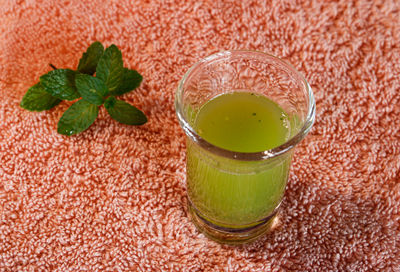 Close-up of drink on glass