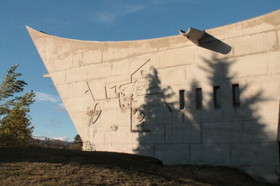 Low angle view of building against sky