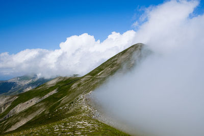 Scenic view of mountain against sky