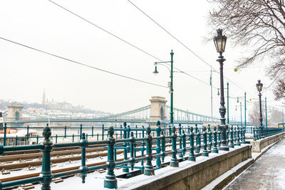 Bridge over river in city