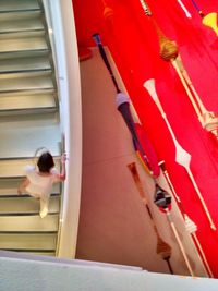 Close-up of red wall