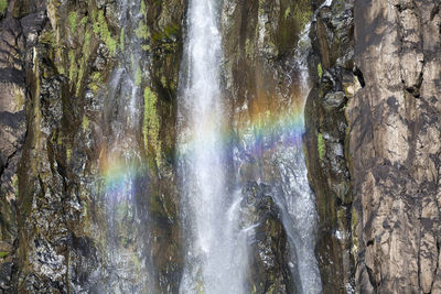 Scenic view of waterfall