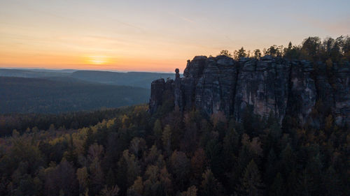 Scenic view of landscape during sunset