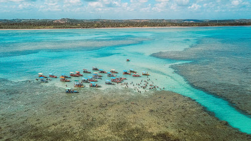 View of people in sea