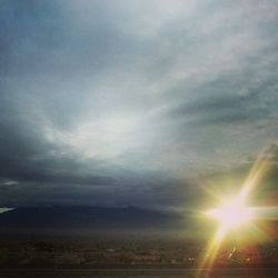 Scenic view of cloudy sky at sunset