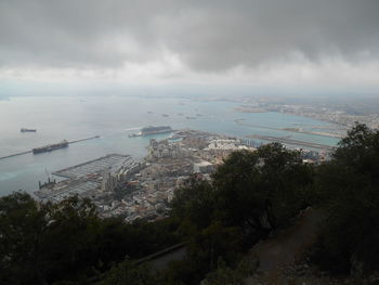 High angle view of cityscape