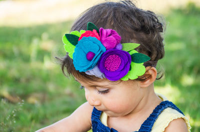Close-up portrait of a boy