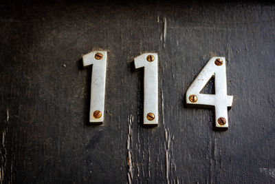 Close-up of old wooden door