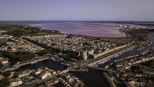 Aigues-mortes drone view