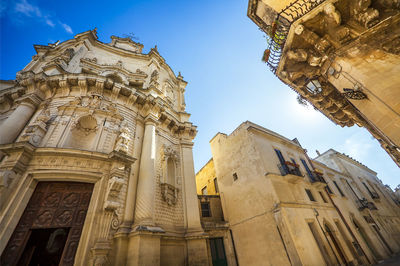 Low angle view of historical building against sky