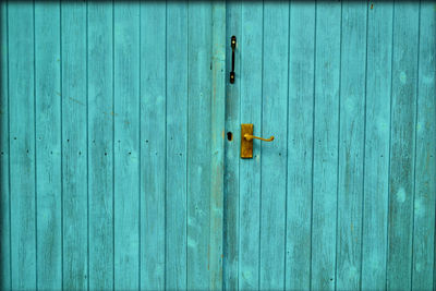 Full frame shot of closed wooden door