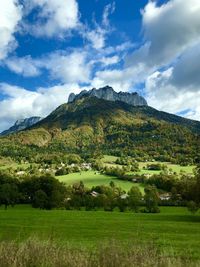 Scenic view of landscape against sky