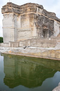 Reflection of building in lake