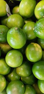 Full frame shot of lemons in market