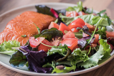 Close-up of salad in plate