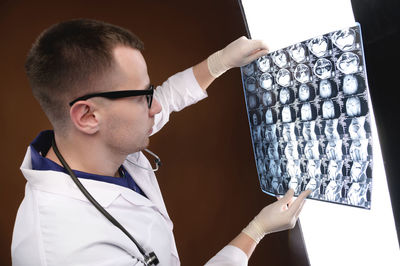 Doctor examining x-ray