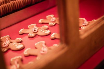High angle view of cupcakes