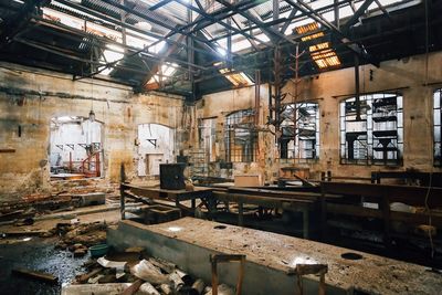 Interior of abandoned building