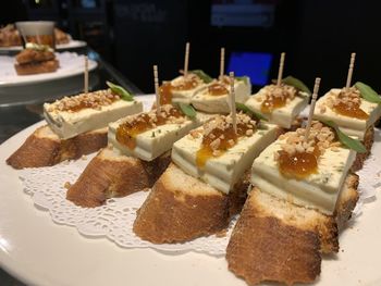 Close-up of cake on table