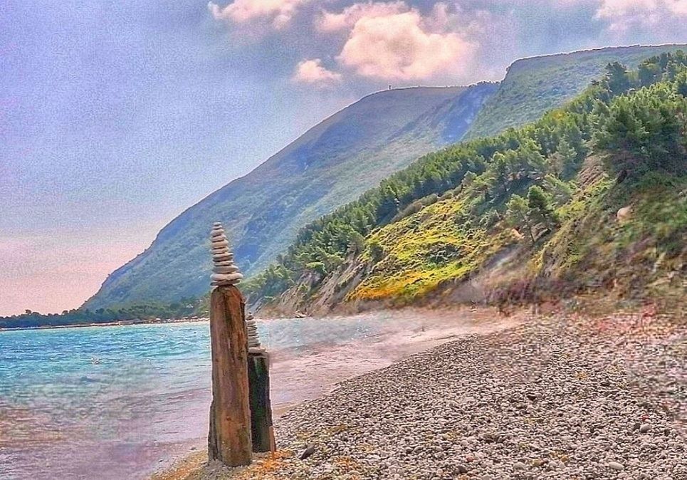 Spiaggia di mezzavalle Mezzavalle Sea Sunset Mountain Tree Sky Landscape Mountain Range Cloud - Sky