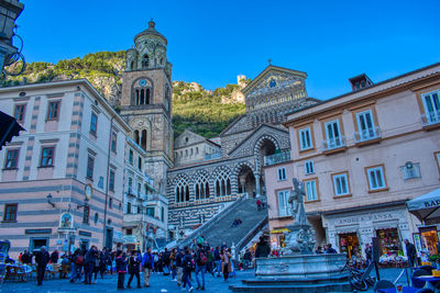 The cathedral of amalfi, cathedral of sant'andrea at sunset