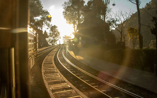 View of railroad tracks against sky