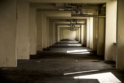 Empty corridor of building