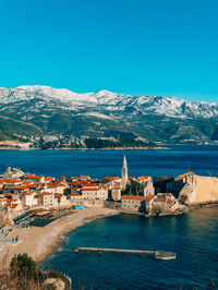 Buildings in city at waterfront