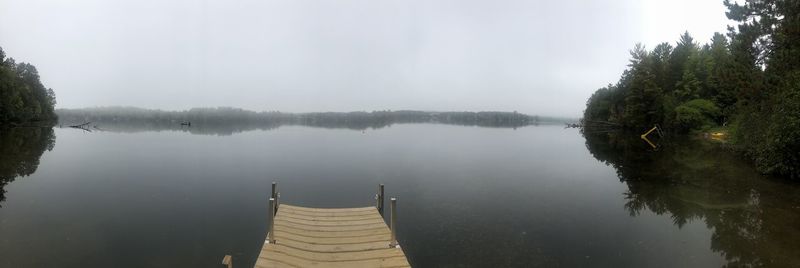 Panoramic view of lake against sky
