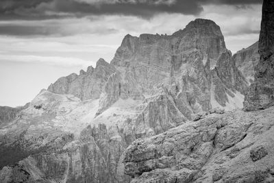 Scenic view of rocky mountains against sky