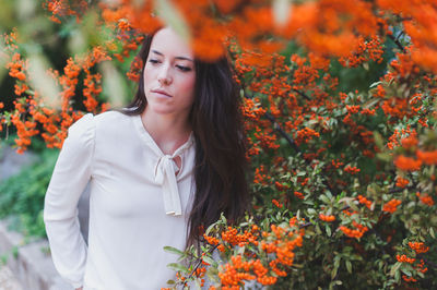 Portrait of beautiful young woman