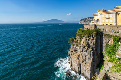 A charming villa overlooking the mediterranean sea and mount vesuvius in sorrento, italy