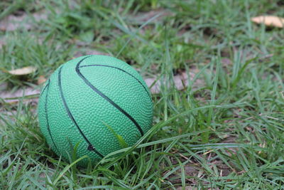 Close-up of ball on grass