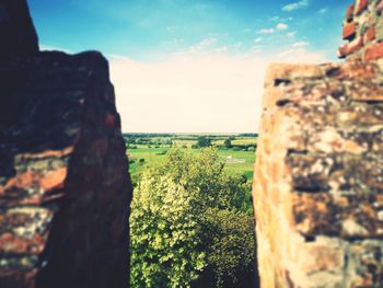 Scenic view of old building against sky